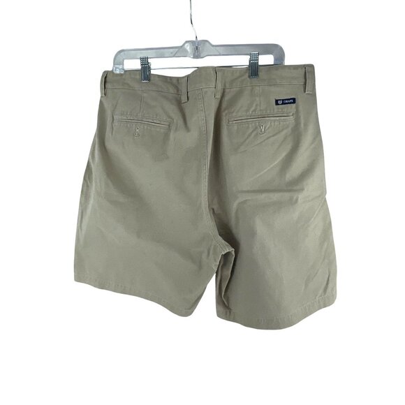 Chaps Mens Khaki Chino Shorts Size 38 100% Cotton Casual Summer Nautical - Picture 2 of 6